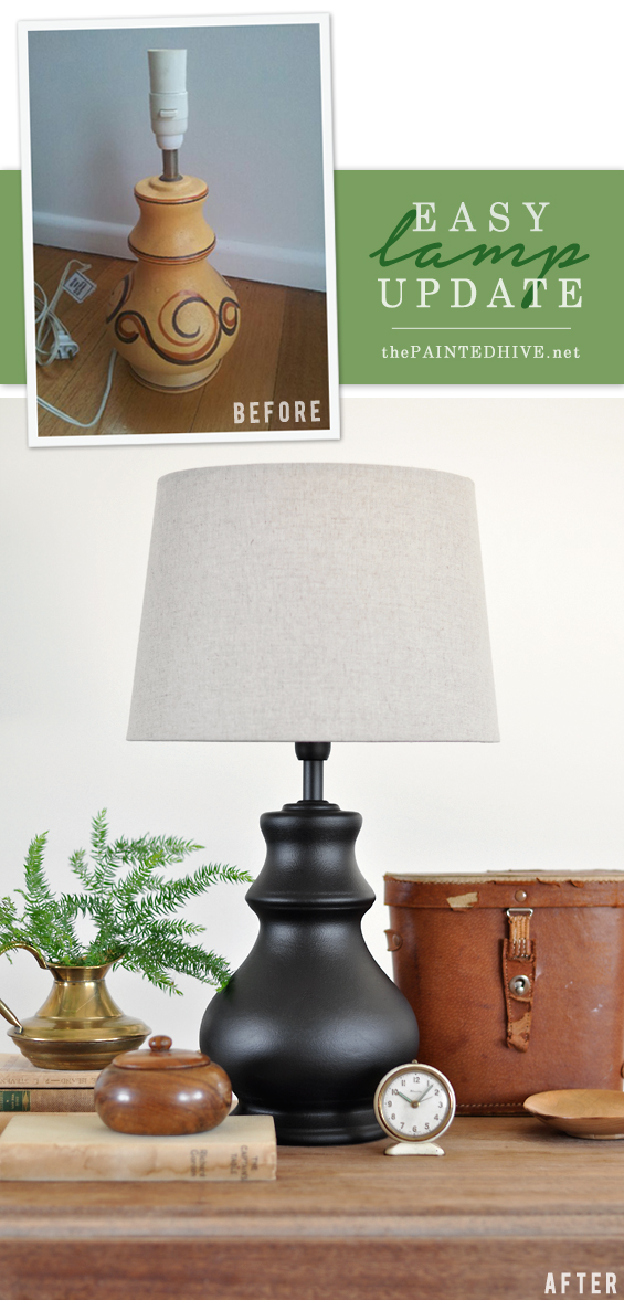 Lamp Makeover Before and After