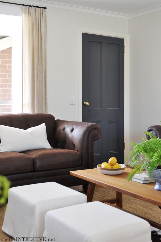 Living Room After - Painting a Leadlight Door