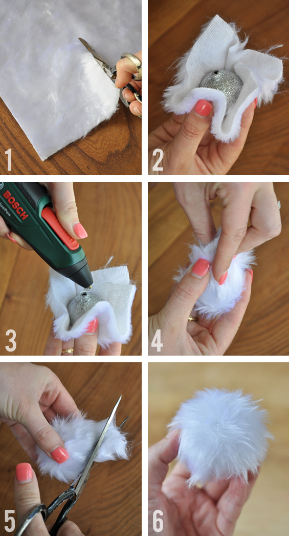 How to Cover Something Round with Fabric to Make a Fluffy Ball