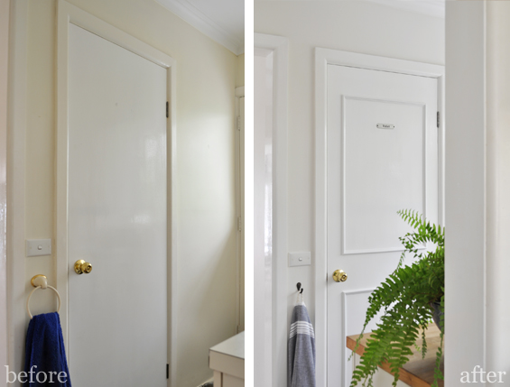 DIY Door Makeover with Moulding