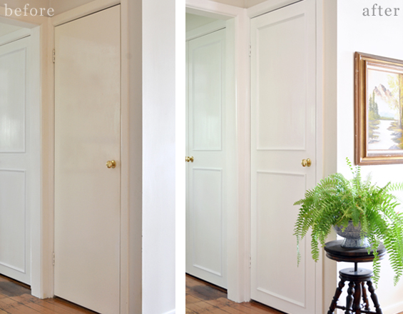 DIY Interior Door Trim Before and After