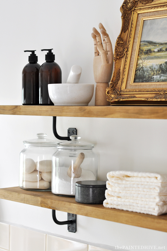 DIY Handrail Bracket Shelves