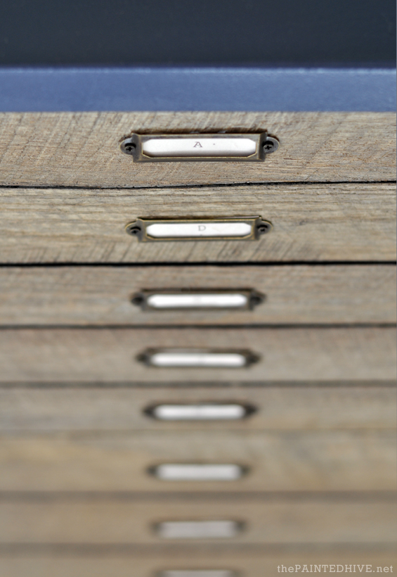 DIY Faux Flat File...using peel and stick planks!