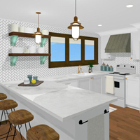 A Virtual Cottage Kitchen Redesign…which plan do you prefer?