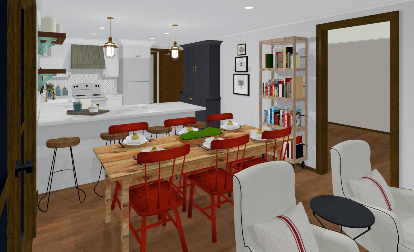 Cottage Kitchen Virtual Plan