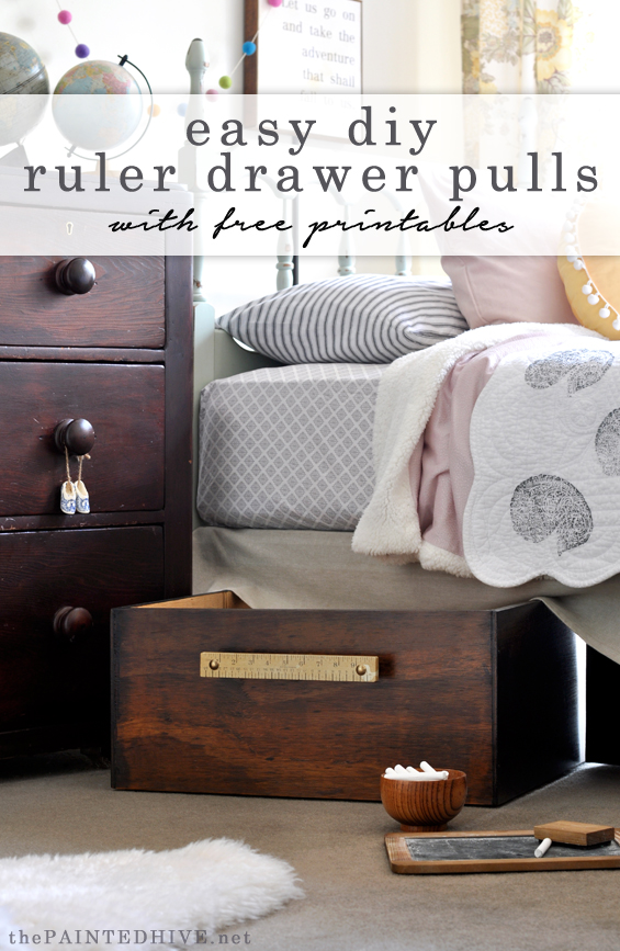 Easy DIY Vintage Style Ruler Pulls