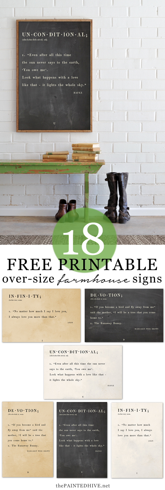 18 Large-Scale FREE Printable Quote Signs!