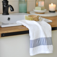 Easy DIY Trimmed Towels…plus stylish & scrumptious scents