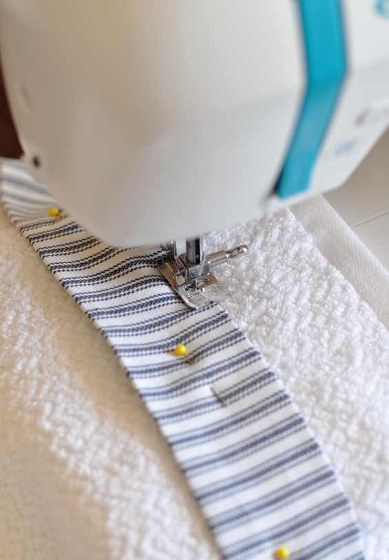 Sewing on the Trim