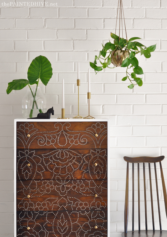 DIY Dresser with Perforated Detail