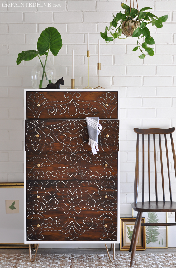 Amazing DIY Perforated Dresser Upcycle