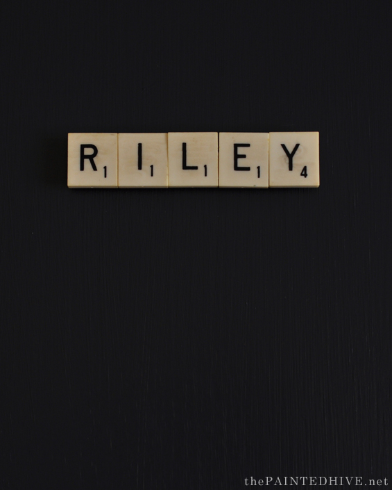 Scrabble Tile Door Name