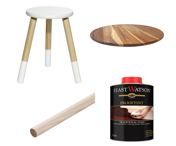 Wood best sale stool kmart