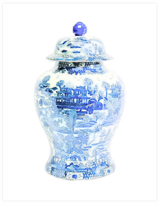 Free Printable Blue & White Ginger Jar