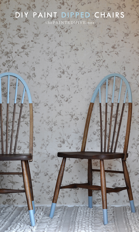 DIY Paint Dipped Chairs