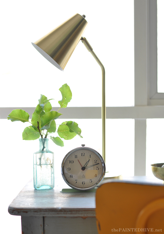 Desk Vignette with Lamp