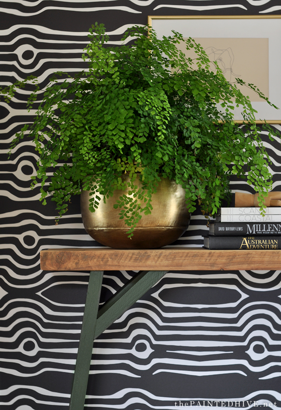 Brass Planter with Maidenhair Fern