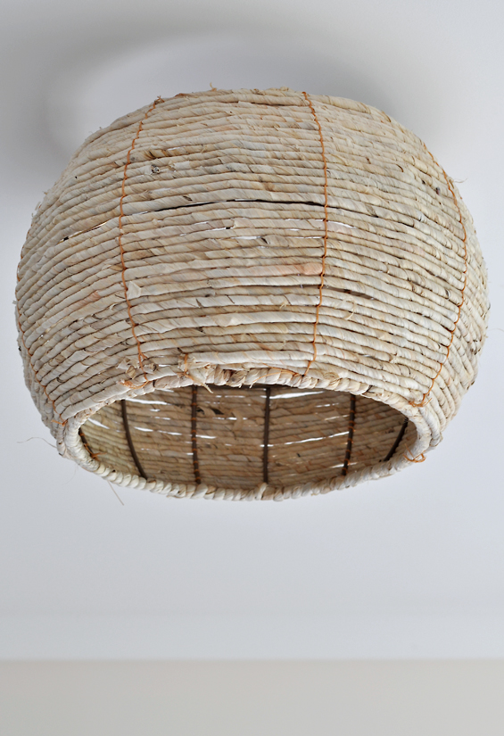 How To Turn A Basket Into Light Shade, How To Make A Ceiling Light Shade