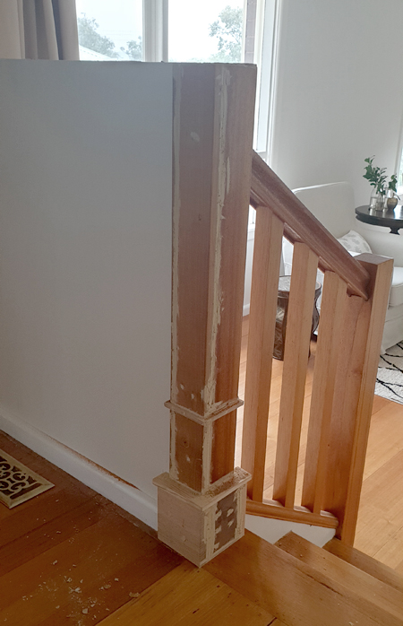 DIY Clad Newel Post