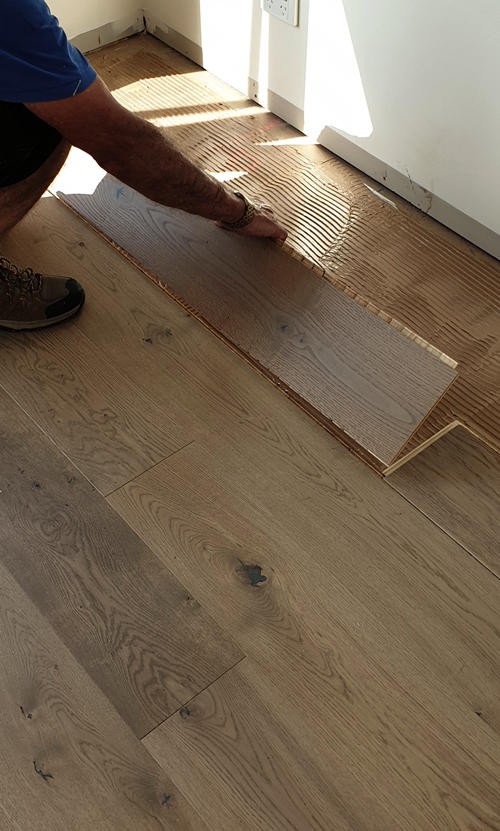 Laying Engineered Hardwood