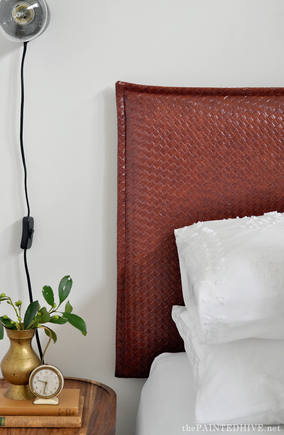 DIY Faux Leather Headboard