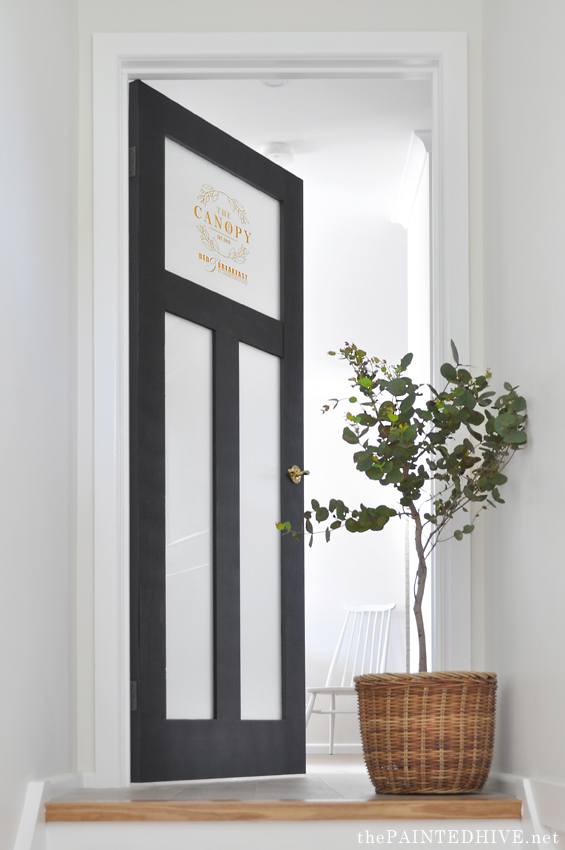 Vintage Door Decal Makeover